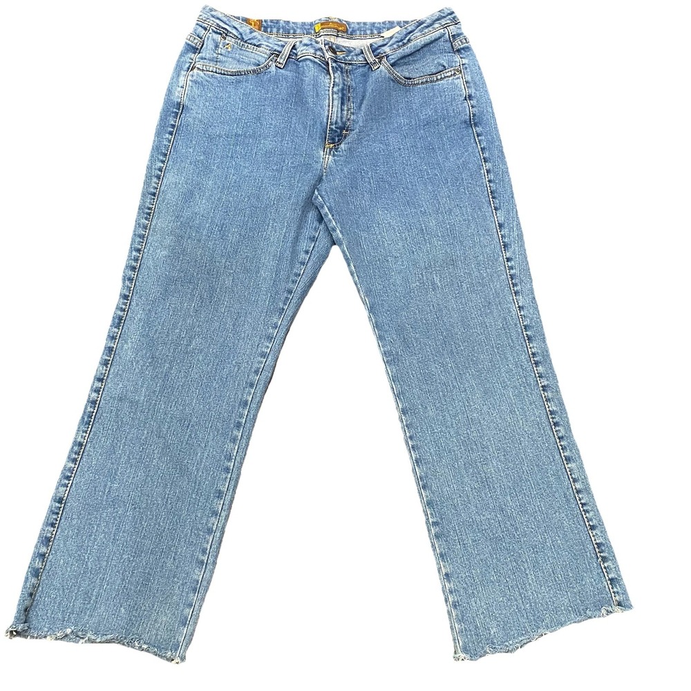 Aura Women's Bootcut Jeans Size 14 Medium Wash Stretch Denim Classic Fit